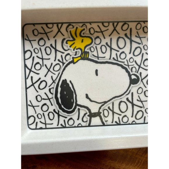 NWOT Peanuts Set of 2 Platters Snoopy & Woodstock 14" x 5 5/8" x 1" - Picture 3 of 6